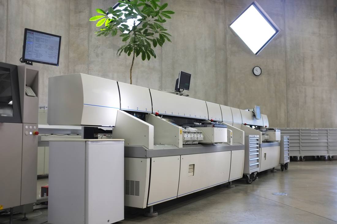 Automated PCB assembly line